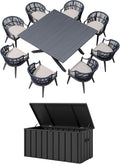 PURPLE LEAF Outdoor Dining Set for 8 by Unknown