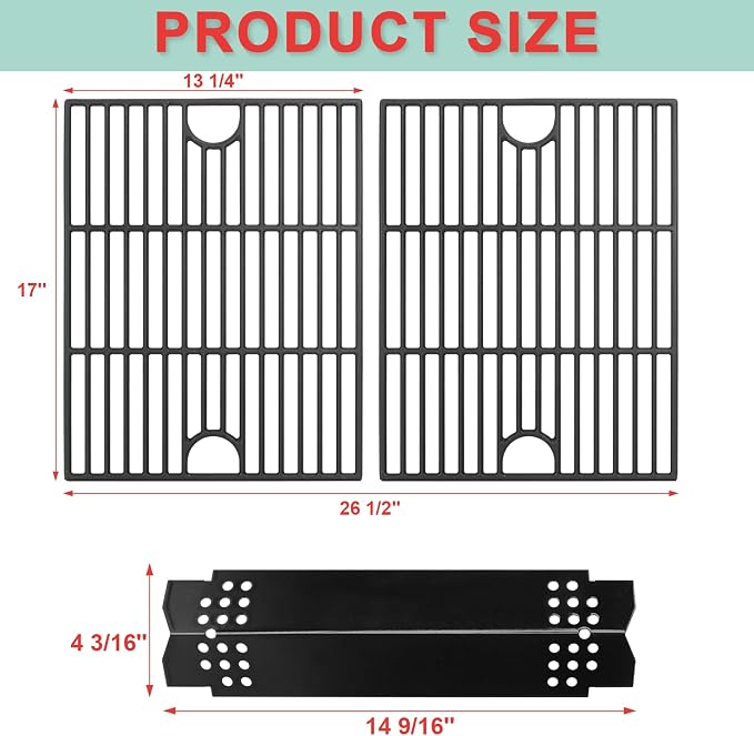 Porcelain Steel Heat Plate & Cast Iron Cooking Grate - Image 2
