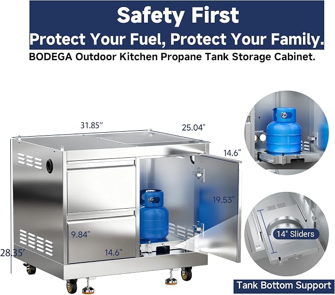 BODEGA Stainless Steel Outdoor Kitchen Propane Gas Grill and Outdoor Kitchen - Image 3