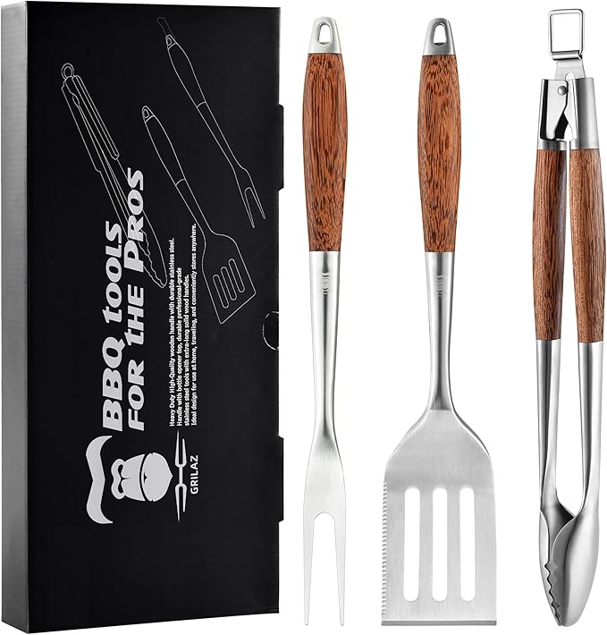 Heavy-Duty ​Panga-Panga​ BBQ Grilling Tools Set. Extra Thick Stainless Steel by Grilaz