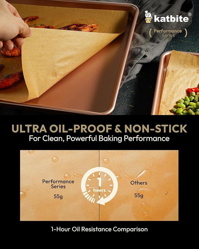 Katbite 200 Pcs Parchment Paper Sheets, 12x16IN Ultra-strong Unbleached Baking - Image 4
