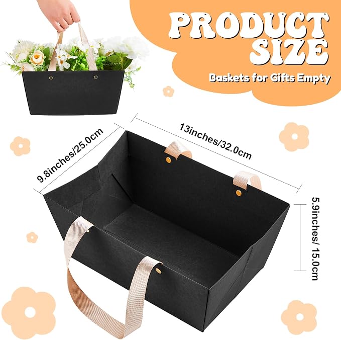 Tuanse 30 Pcs Basket for Gift Empty DIY Bulk Gift Basket Kit - Image 2