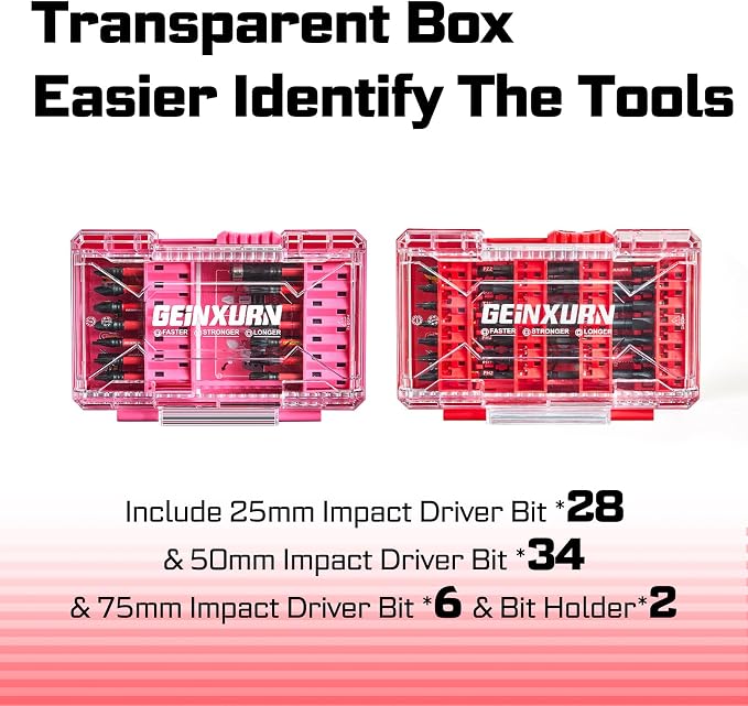 70Pieces Impact Screwdriver Bits Set, Magnetic S2 Steel - Image 3