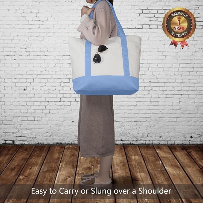 TOPDesign 3-Pack Canvas Tote Bags - Image 2