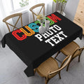 Custom Rectangle Table Cloth, Add Your Own Photo Logo Text, Personalized by Unknown
