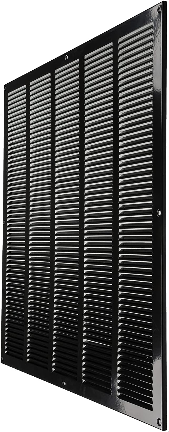 Repa Market Air Vent Cover 20x20 Inch Black Galvanized Steel Louvered Grill - Image 7