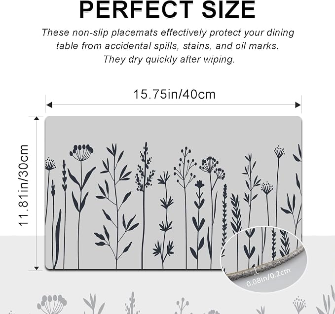 Flower Placemats Set of 4 - Image 3