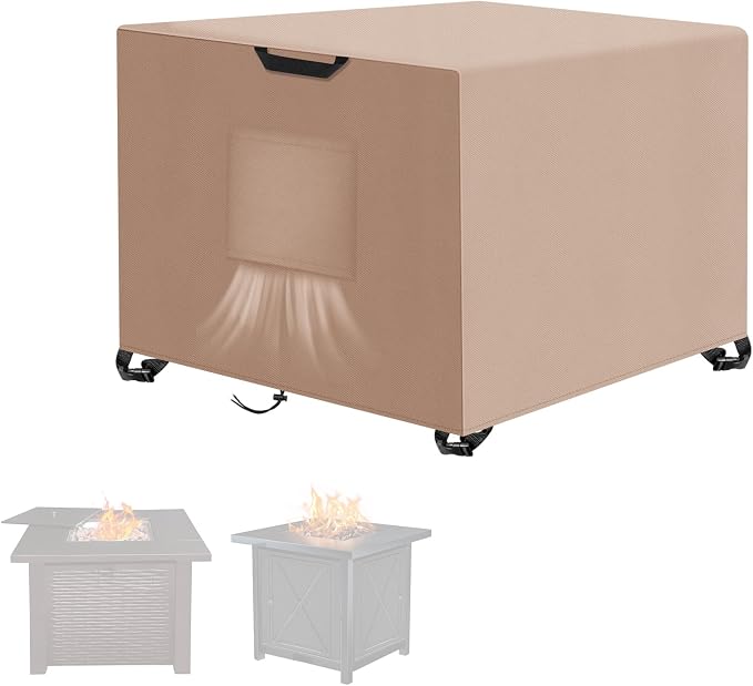 Kovshuiwe Porch Shield Fire Pit Cover Square-600D Fabric Waterproof and by Kovshuiwe