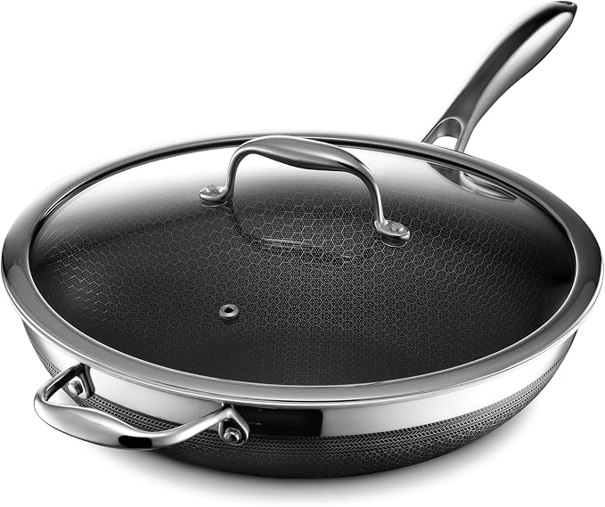 HexClad Hybrid Nonstick 12-Inch Wok by HexCladHybridCookware