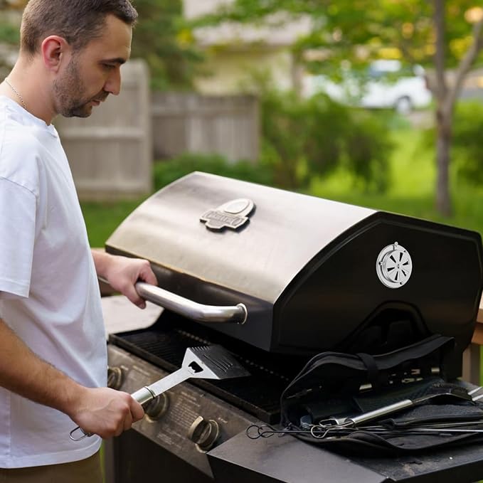 2 PCS BBQ Grill Smoker Air Vent Set, Adjustable Stainless Steel Grill Vent - Image 5