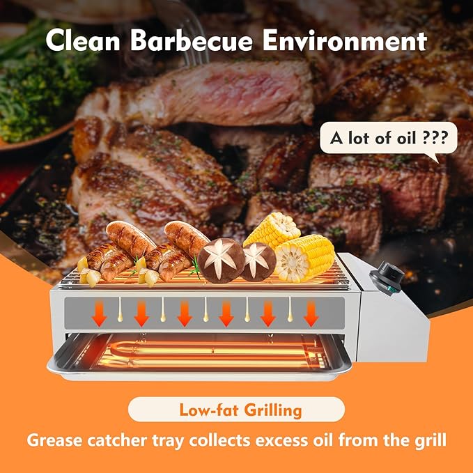 1800W Electric Griddle Flat Top Grill Hot Plate BBQ, Commercial and Home use - Image 5