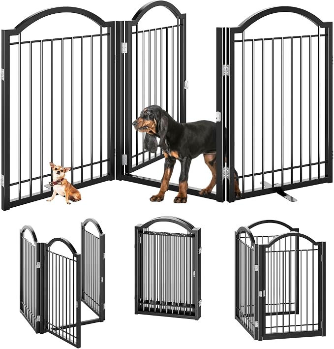 BHG Metal No-Assembly Freestanding Dog Gate - Image 3
