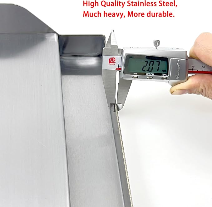 Direct Store Parts DS126 Stainless Steel BBQ Cooking Griddle, Universal Flat - Image 4