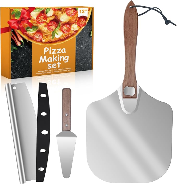 Pizza Peel Aluminum Pizza Spatula, 14x 16" Metal Pizza Paddle by Nsoyos