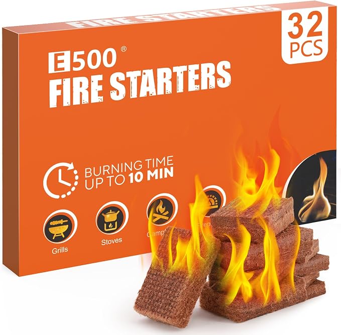 E500 Fire Starter, Fire Starters Squares by BBQaccessories