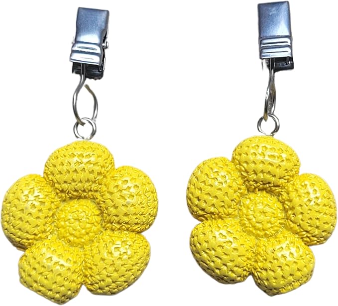 TwoFish Home Set of 4 Flower Resin Tablecloth Weights Clips Handicraft Flower - Image 6