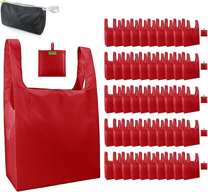 BeeGreen Christmas Red Reusable Grocery Bags Wholesale Red Reusable Kitchen by BeeGreen