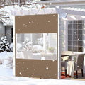Domi Heavy Duty Outdoor Clear Panel Curtain, 18 oz Waterproof PVC Polyester by domioutdoorliving