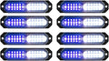 ASPL 8pcs Sync Feature Ultra Slim 12-LED Surface Mount Flashing Strobe Lights by ASPL