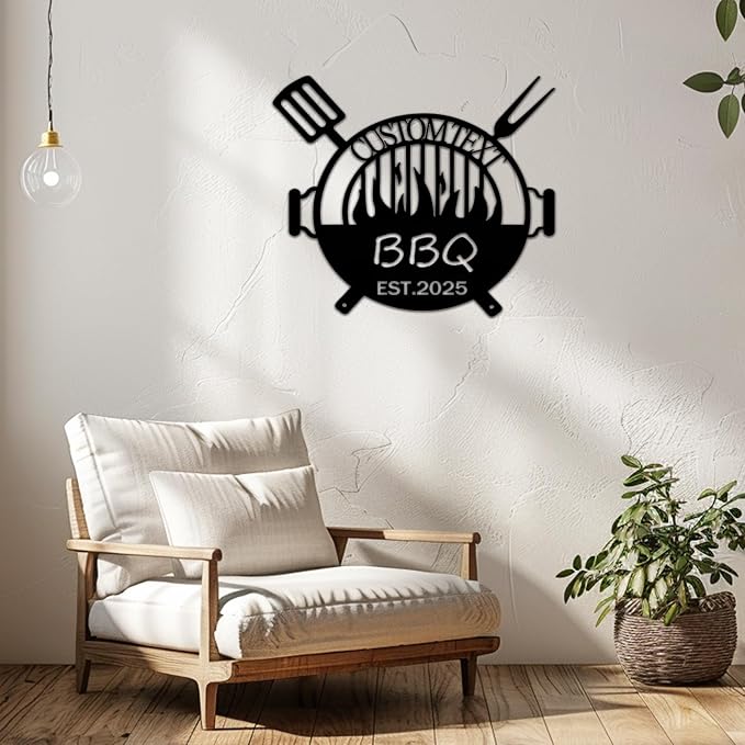 Custom BBQ Metal Sign, Personalized Grill Name Plate - Image 7