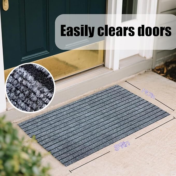 Antenat 2-Pack Door Mat, Low Profile Indoor Outdoor Entryway Mats, Durable - Image 6