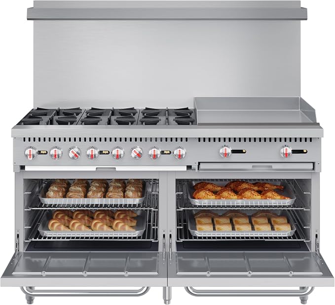 KoolMore 60 in. 6 Burner Commercial Natural Gas Range - Image 2
