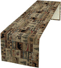 Rustic Deer Bear Table Runner, Vintage Bear Country Cabin Farmhouse Table Runner by Unknown