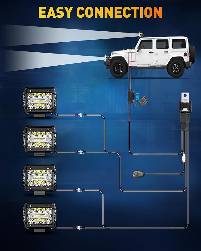 NAOEVO 4 Inch LED Pod Lights, LED Off Road/Driving/Fog Lights - Image 5