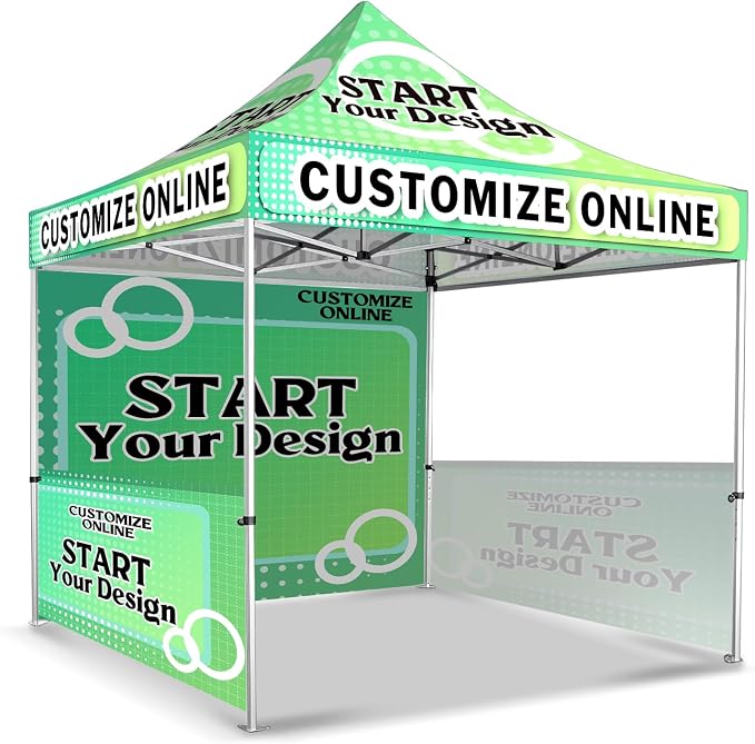 10x10FT Custom Pop Up Canopy Tent by LOJUFAN