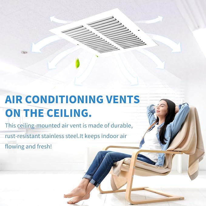 20x12 Return Air Grille, Air Return Vent Cover, AC Vent Cover, Cold Air Return - Image 7