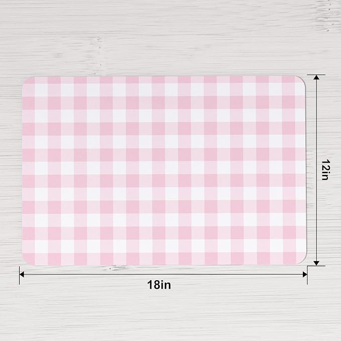 QIYI Placemats Set of 6, 12x18 Inch Faux Leather Place Mats - Image 3