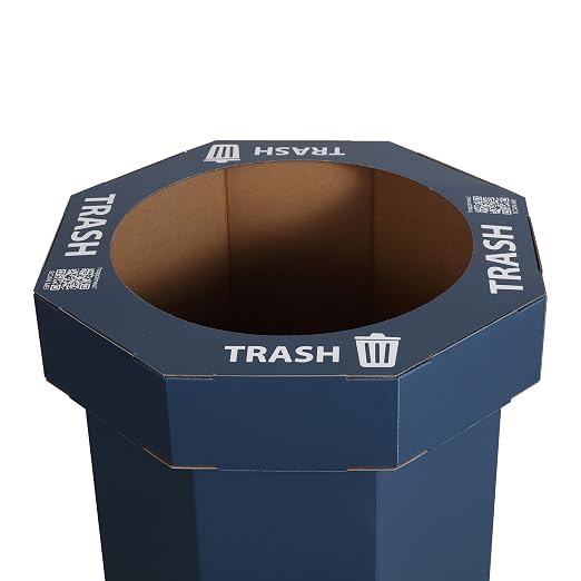 Eyely MPH1300H-SET2 Sal 25-Gallon Disposable Corrugated Cardboard Event Trash - Image 6