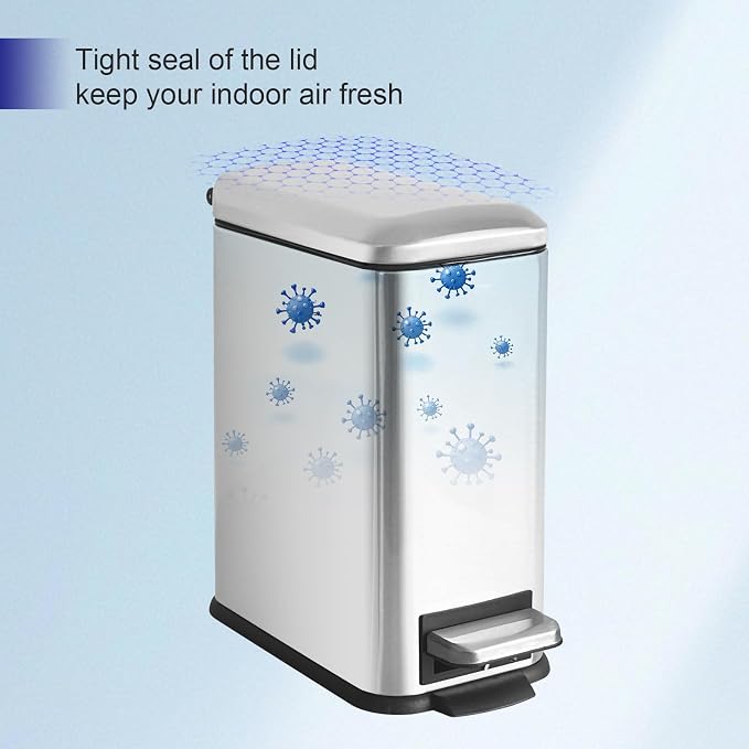 Bathroom Trash Can，5L/1.3 Gallon Trash Can - Image 6