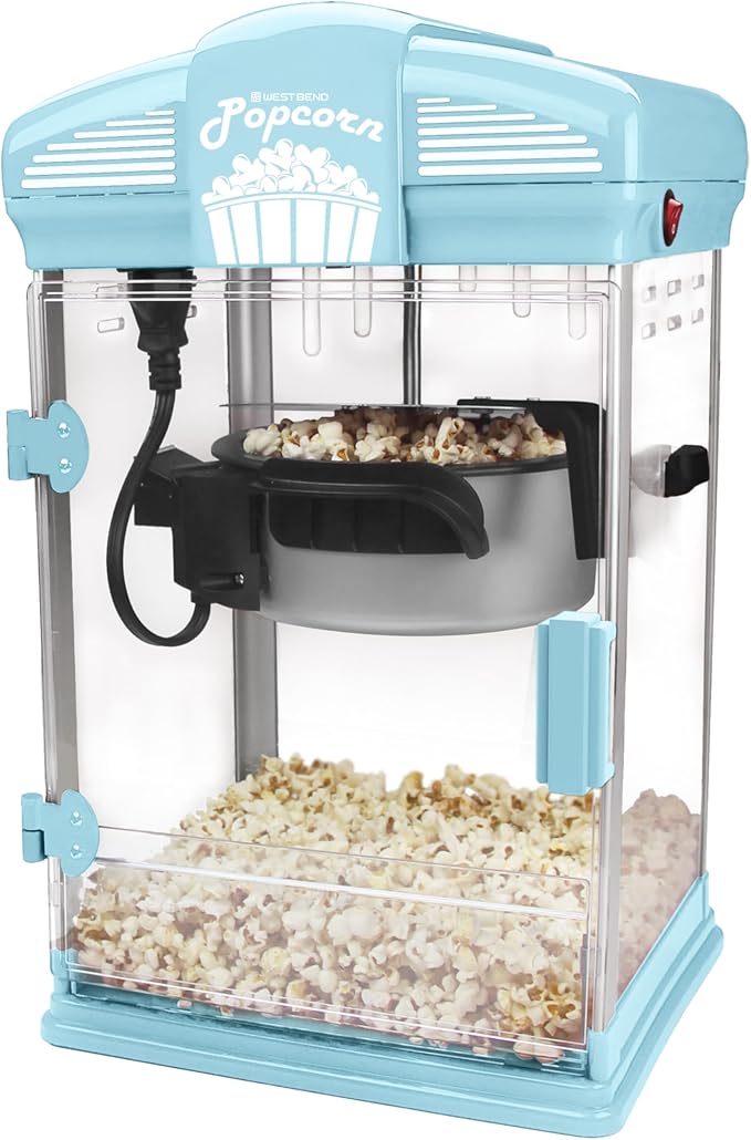 West Bend Stir Crazy Movie Theater Popcorn Popper, Gourmet Popcorn Maker Machine by WestBend