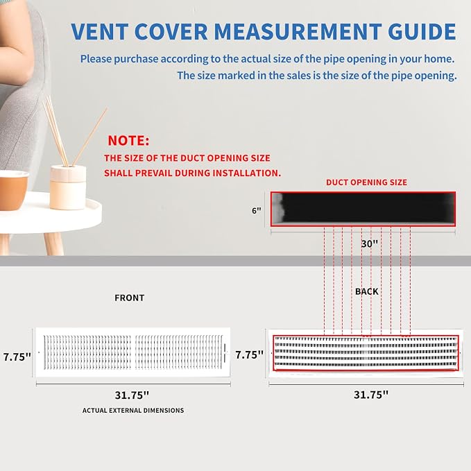 30x6 Vent Register, Vent Covers - Image 6