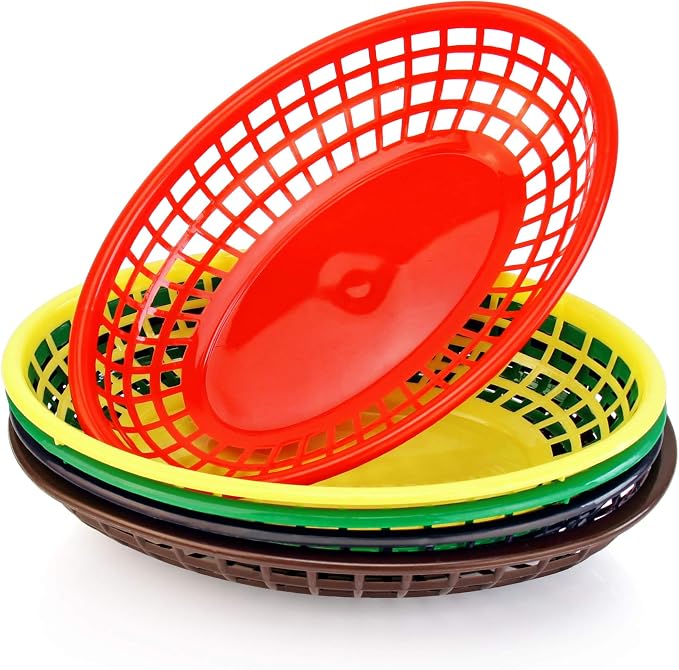 New Star Foodservice 44119 Fast Food Baskets, 9 1/4-Inch x 6-Inch Oval - Image 4