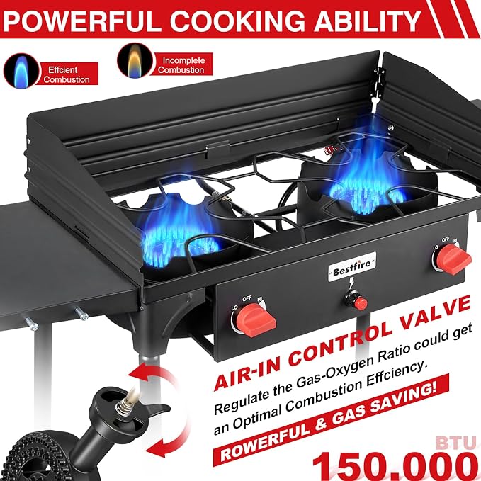 Bestfire 2 Burner Camping Stove - Image 3