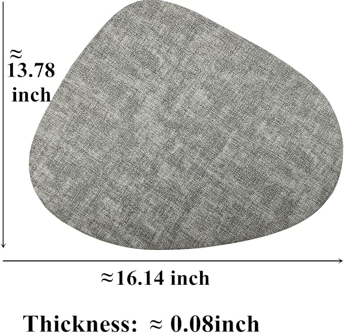 WAZAIGUR Washable Wipeable Waterproof Heat Resistant Faux Leather Placemats Set - Image 2