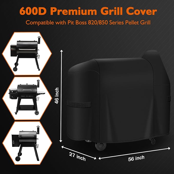i COVER 600D Grill Cover for Pit Boss 820-850 Series, Heavy-Duty Premium Canvas - Image 2