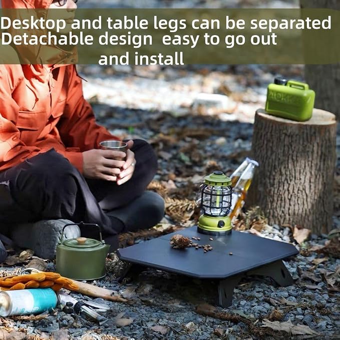 Folding Camping Table, Outdoor Small Portable Aluminum Camp Table - Image 5