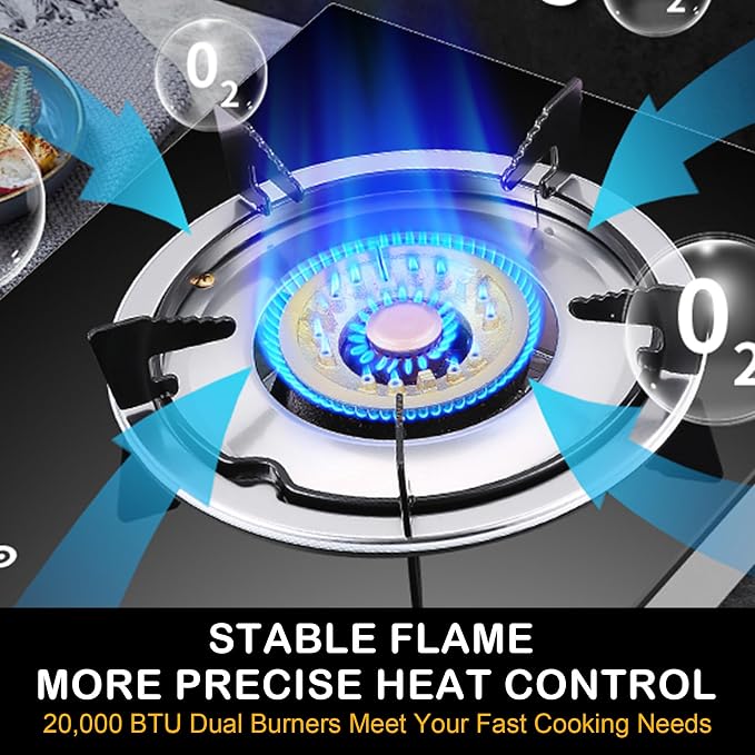 Single Burner Propane Stove, Portable Tempered Glass Camping Stove Propane - Image 3