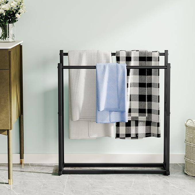 Honiter Towel Racks for Bathroom, 2 Tiers Wider Towel Drying Rack Outdoor - Image 7