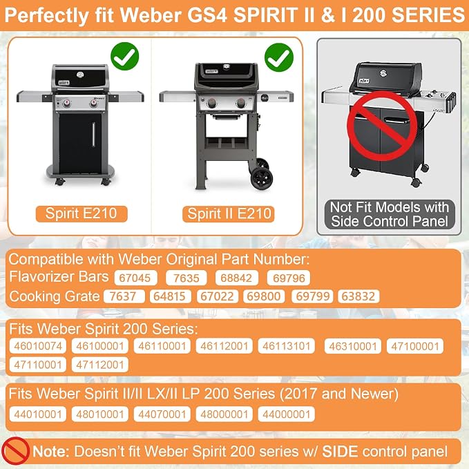 Grill Parts for Weber Spirit 2 Grill Parts Replacement GS4 Spirit II & I E210 - Image 2
