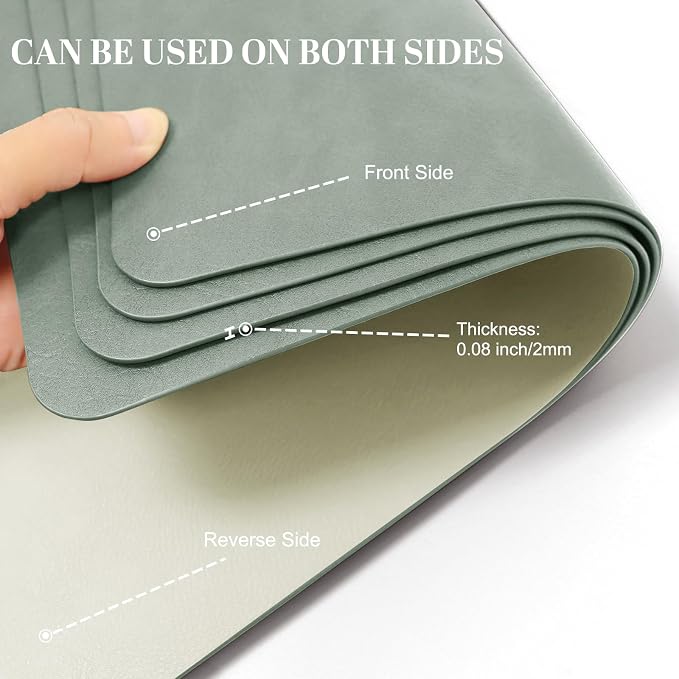 Faux Leather Placemats, Heat-Resistant, Waterproof and Oil-Proof, Reversible - Image 7
