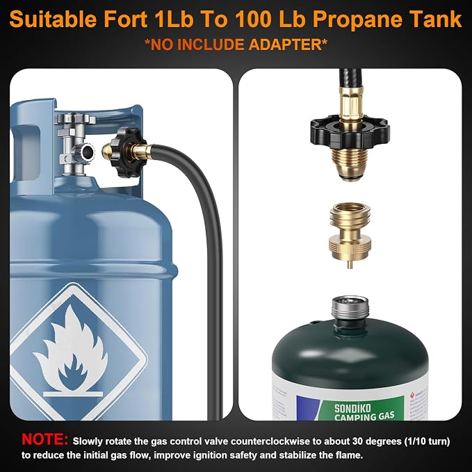 Sondiko Powerful Weed Burner, Propane Torch High Output Weed Torch - Image 7
