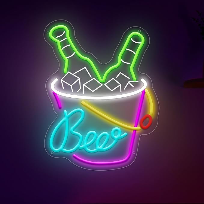 Beer Neon Sign for Wall Decor Dimmable Beer Neon Signs Bar Led Sign for Man - Image 5