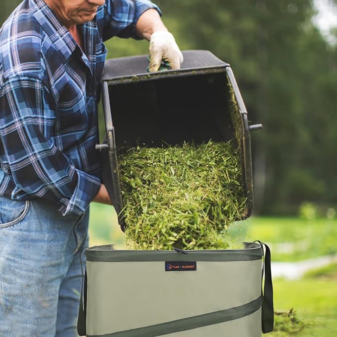 YUDI & GARDEN 46 Gallon Square Collapsible Yard Waste Containers, Collapsible - Image 4
