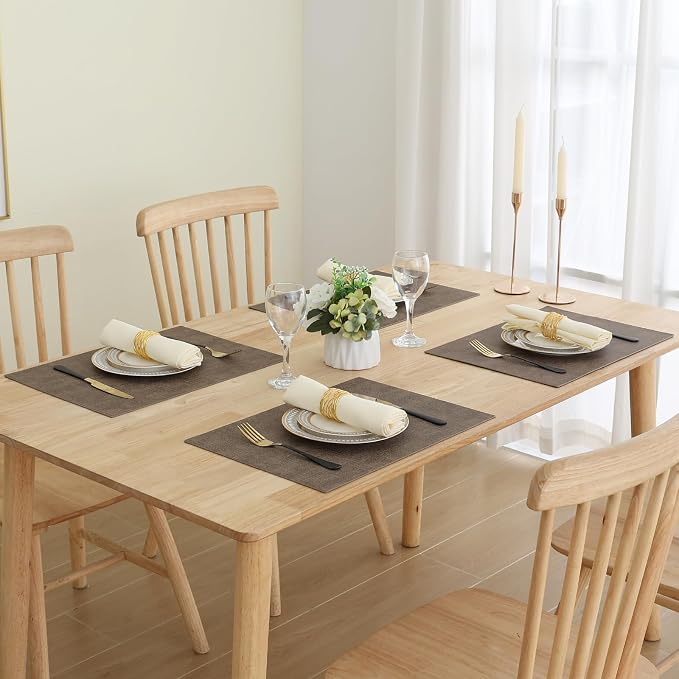 Homaxy Faux Leather Heat Resistant Placemats - Image 7