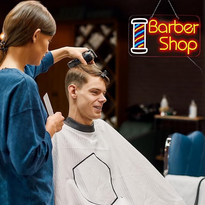 JFLLamp Barber Shop Neon Signs for Wall Decor Open Neon Lights for Bedroom Led - Image 6
