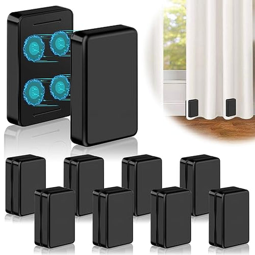 16 Pcs Outdoor Curtain Weights, 8 Pairs Upgrade to Heavier Magnetic Drapery by Phoncoo